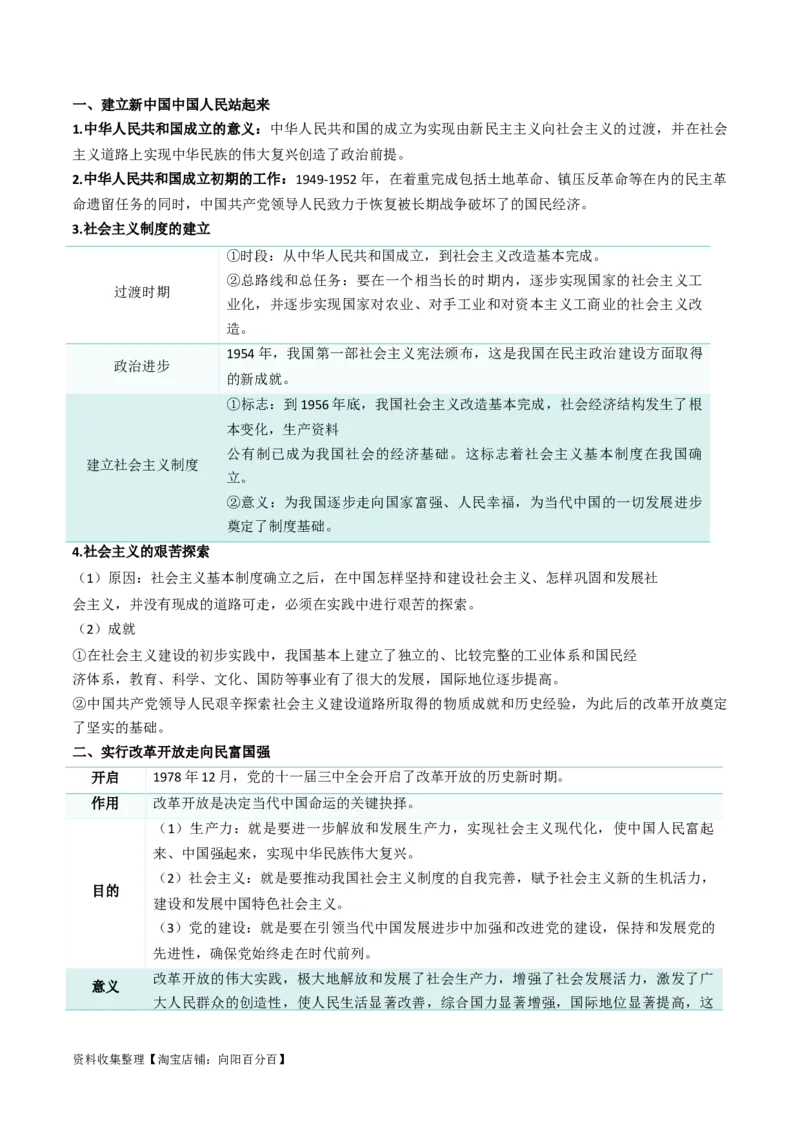 第一课历史和人民的选择（精品讲义）_新高考复习资料_2024年新高考资料_一轮复习资料_完2024年高考政治一轮复习考点帮（课件+讲义+练习）（新教材新高考）_必修三《政治与法治》