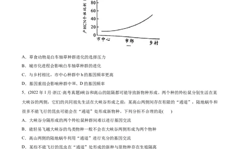 专题08生物的变异和进化-2022年高考真题和模拟题生物分专题训练（学生版）_2024年新高考资料_1.2024一轮复习_赠2022年高考生物真题与模拟题分类