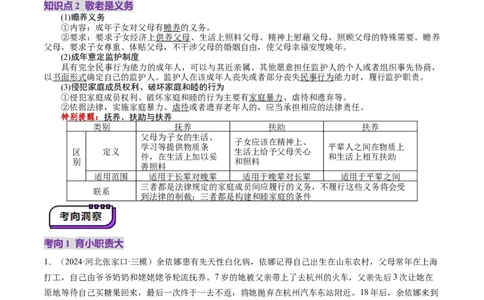 第05课在和睦家庭中成长（讲义）（解析版）_新高考复习资料_2025年新高考资料_2025年高考政治一轮复习讲练测（新教材新高考）