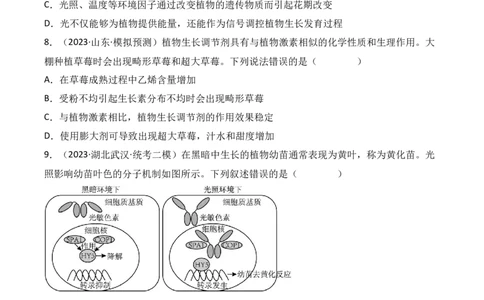 专题12植物的激素调节（原卷版）_2024年新高考资料_3.2024专项复习_备战2024年高考生物一轮复习重难点突破讲解与训练（新教材）