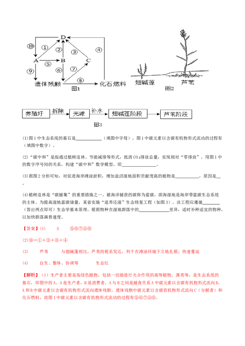 抢分14生物热点冲刺篇（教师版）_2024年新高考资料_5.2024三轮冲刺_备战2024年高考生物抢分秘籍（新高考专用）321842314