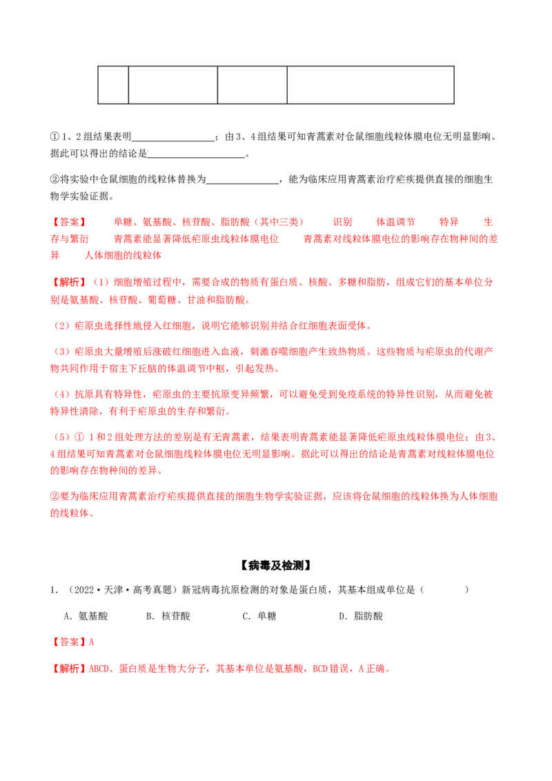 抢分14生物热点冲刺篇（教师版）_2024年新高考资料_5.2024三轮冲刺_备战2024年高考生物抢分秘籍（新高考专用）321842314