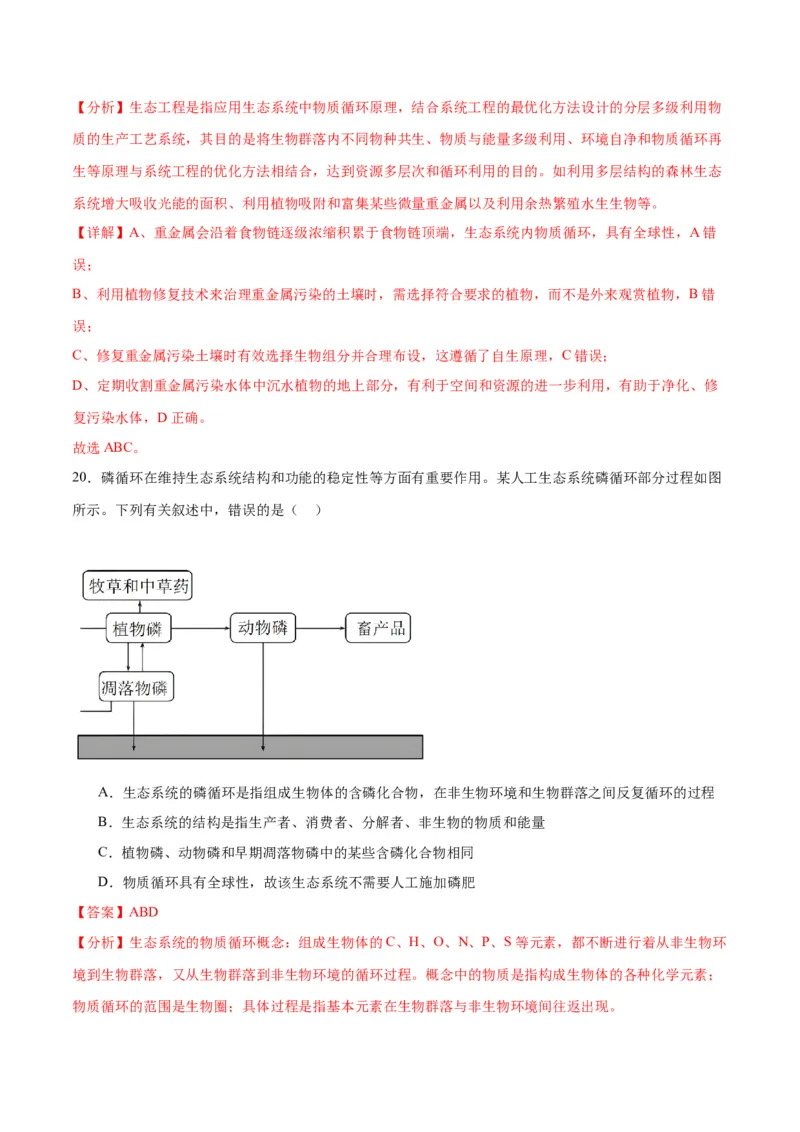 专题35生态系统的结构（解析版)_2024年新高考资料_3.2024专项复习_备战2024年高考生物一轮复习重难点专项突破_专题35生态系统的结构-备战2024年高考生物一轮复习重难点专项突破