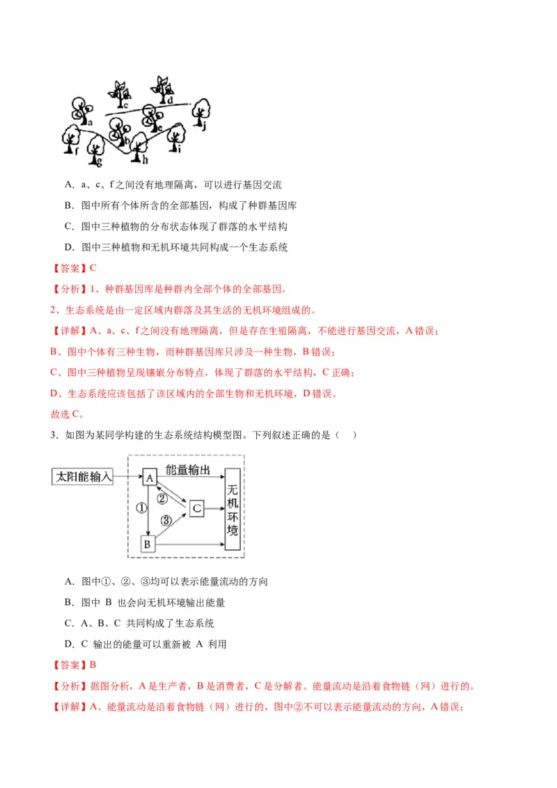 专题35生态系统的结构（解析版)_2024年新高考资料_3.2024专项复习_备战2024年高考生物一轮复习重难点专项突破_专题35生态系统的结构-备战2024年高考生物一轮复习重难点专项突破