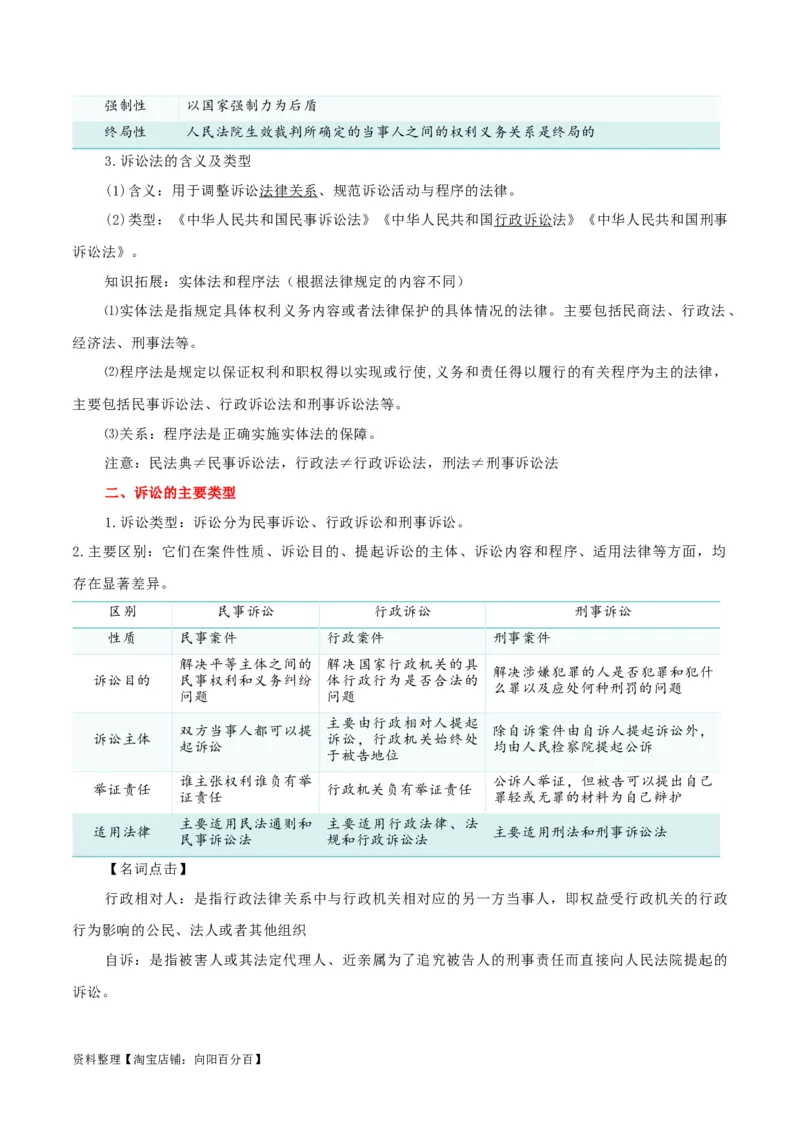 专题44纠纷的多元解决方式_新高考复习资料_2024年新高考资料_一轮复习资料_口袋书2024年高考政治一轮复习知识清单（新高考通用）