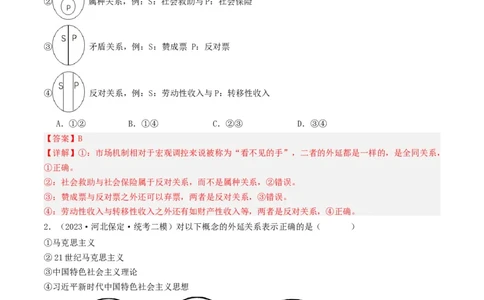 第04课准确把握概念（好题过关）（解析版）_新高考复习资料_2024年新高考资料_一轮复习资料_完2024年高考政治一轮复习考点帮（课件+讲义+练习）（新教材新高考）_好题过关