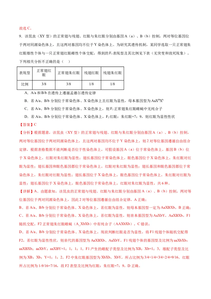 专题18伴性遗传和人类遗传病（解析版)_2024年新高考资料_3.2024专项复习_备战2024年高考生物一轮复习重难点专项突破_专题18伴性遗传和人类遗传病