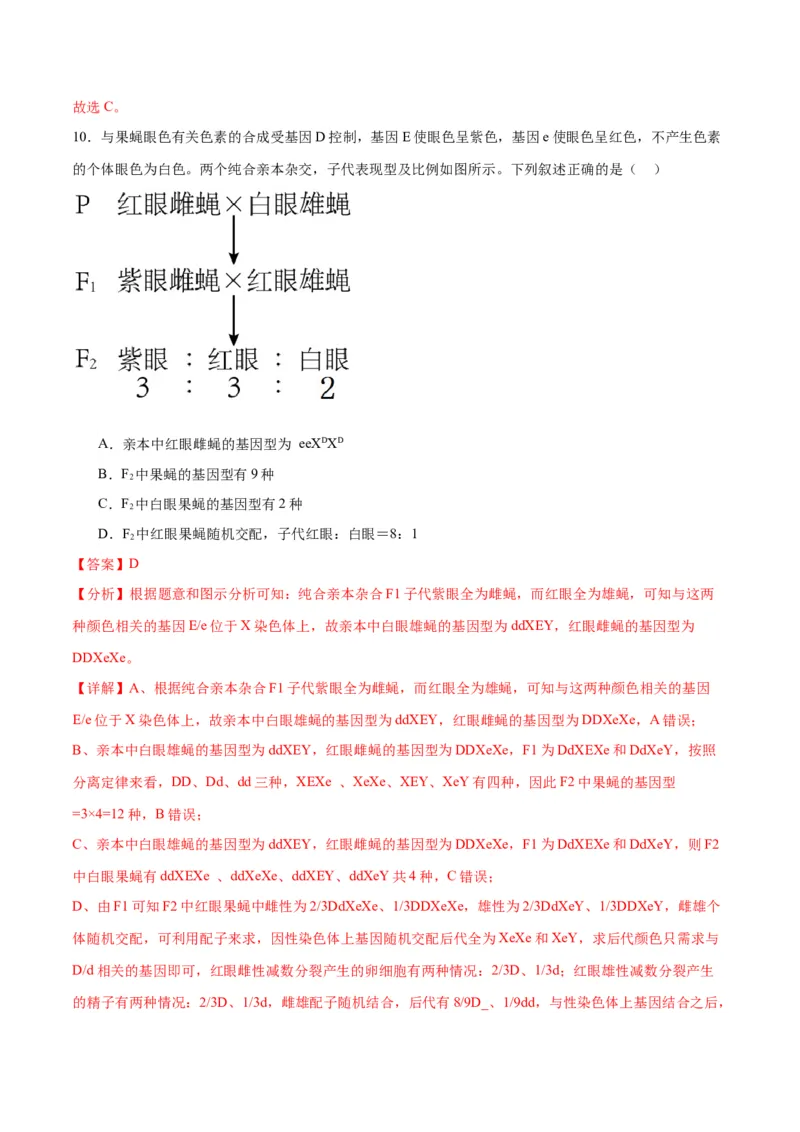 专题18伴性遗传和人类遗传病（解析版)_2024年新高考资料_3.2024专项复习_备战2024年高考生物一轮复习重难点专项突破_专题18伴性遗传和人类遗传病