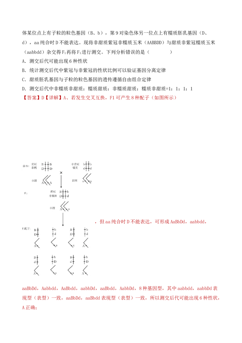 专题06基因的分离定律和自由组合定律（解析版）_2024年新高考资料_3.2024专项复习_备战2024年高考生物一轮复习重难点突破讲解与训练（新教材）
