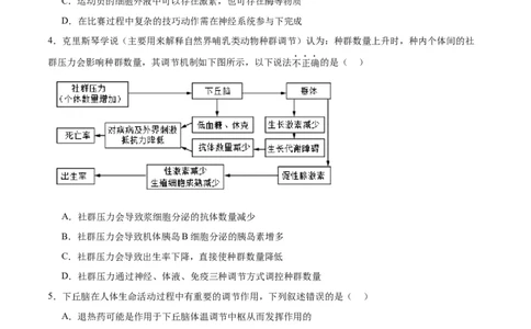 专题31动物生命活动调节的综合分析（原卷版)_2024年新高考资料_3.2024专项复习_备战2024年高考生物一轮复习重难点专项突破