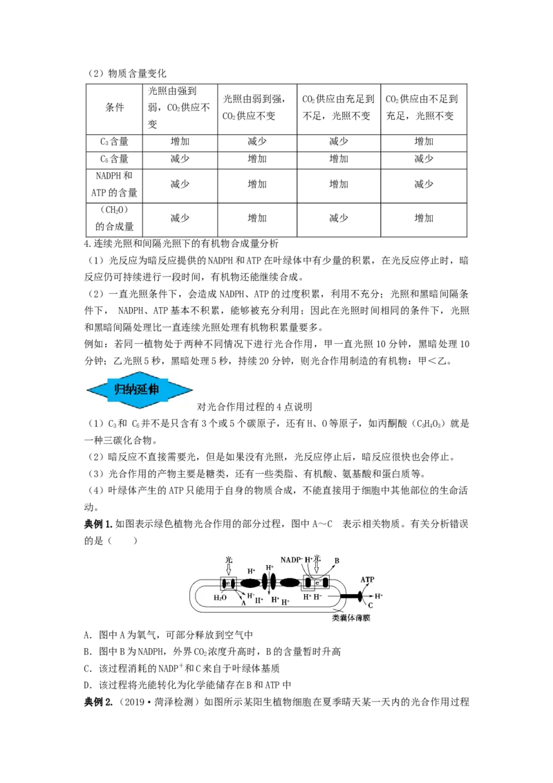 专题09光合作用（串讲）（原卷版）_2024年新高考资料_1.2024一轮复习_备战2024年高考生物一轮复习串讲精练（新高考专用）