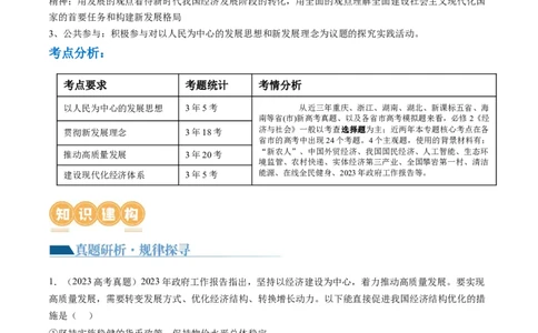 专题04我国的经济发展（讲义）（解析版）_新高考复习资料_2024年新高考资料_二轮复习资料_2024年高考政治二轮复习讲练测（新教材新高考）_配套讲义（原卷版+解析版）