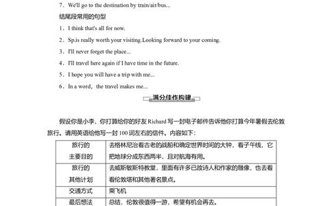 Unit2TravellingaroundWriting教案_03高考英语_新高考复习资料_2022年新高考资料_2022年新高考英语一轮复习_2022届一轮复习（人教版）讲练结合7.23更新_必修一Unit2Travellingaround