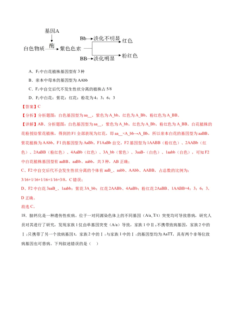 专题17自由组合（解析版)_2024年新高考资料_3.2024专项复习_备战2024年高考生物一轮复习重难点专项突破_专题17自由组合定律