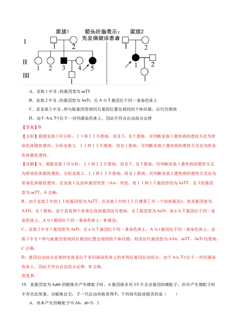 专题17自由组合（解析版)_2024年新高考资料_3.2024专项复习_备战2024年高考生物一轮复习重难点专项突破_专题17自由组合定律