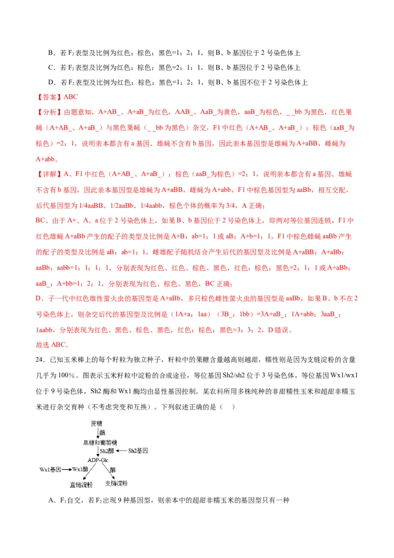 专题17自由组合（解析版)_2024年新高考资料_3.2024专项复习_备战2024年高考生物一轮复习重难点专项突破_专题17自由组合定律