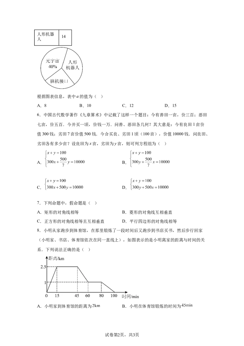 2025年四川省成都市中考真题数学试题_2.2015-2025年中考数学_2.2025各省市数学_四川