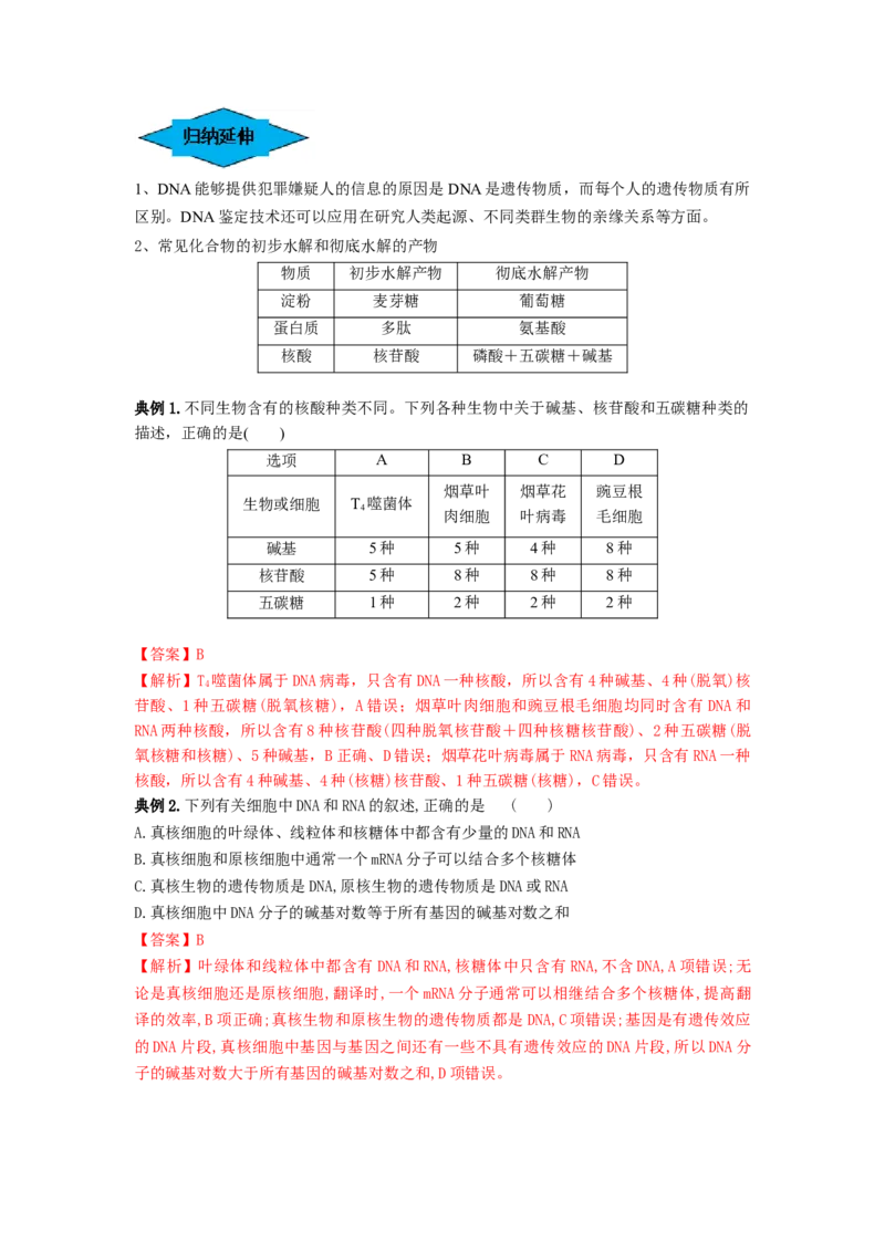专题03蛋白质和核酸（串讲）（解析版）_2024年新高考资料_1.2024一轮复习_备战2024年高考生物一轮复习串讲精练（新高考专用）