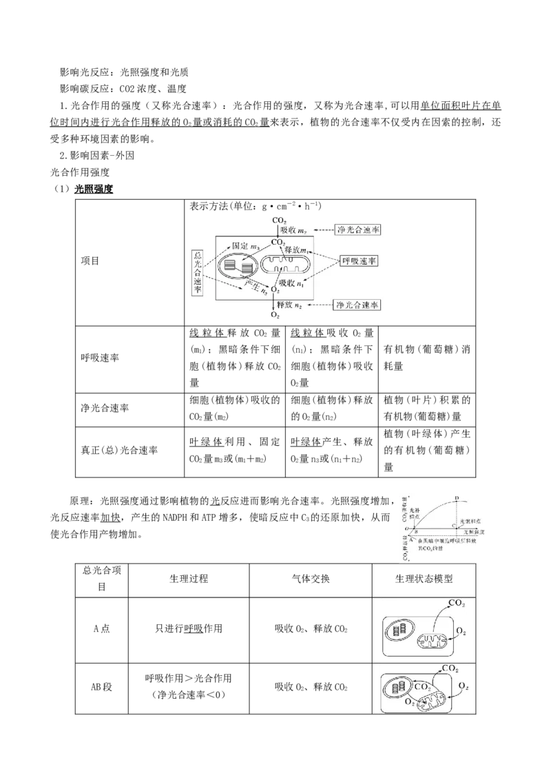 专题03光合作用及呼吸作用（原卷版）_2024年新高考资料_3.2024专项复习_2024年高考生物热点&middot;重点&middot;难点专练（上海专用）