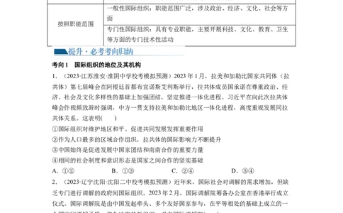 第08课主要的国际组织（讲义）（原卷版）_新高考复习资料_2024年新高考资料_一轮复习资料_完2024年高考政治一轮复习讲练测（课件+讲义+练习）（新教材新高考）_选择性必修1