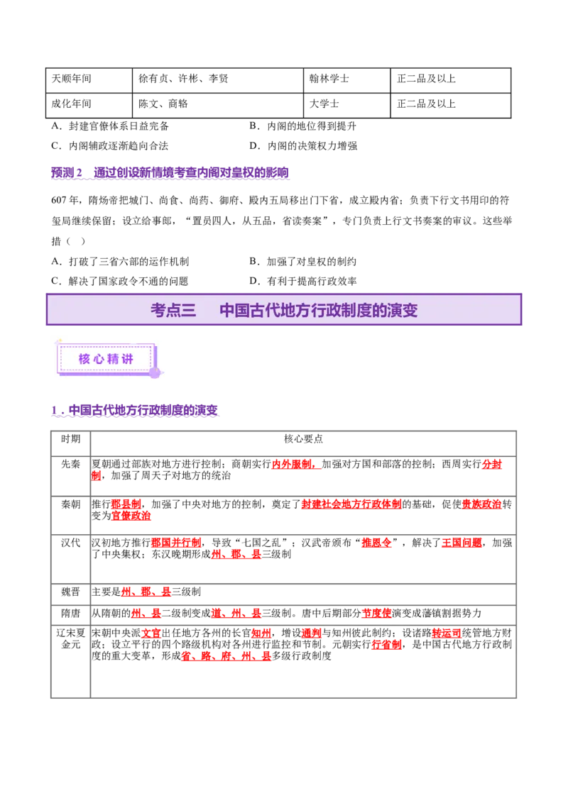 专题01经国序民&mdash;中国古代国家制度体系的建立（讲义）（原卷版）_2025年新高考资料_二轮复习_01高考语文等多个文件_上好课2025年高考历史二轮复习讲练测（新高考通用）