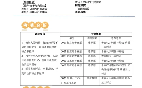 第09课纠纷的多元解决方式（讲义）（原卷版）_新高考复习资料_2024年新高考资料_一轮复习资料_完2024年高考政治一轮复习讲练测（课件+讲义+练习）（新教材新高考）_选择性必修2