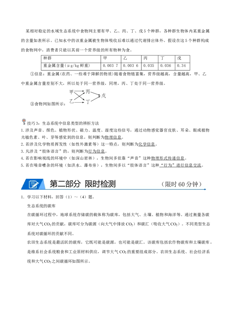 专题08生态系统（原卷版）_2024年新高考资料_3.2024专项复习_2024年高考生物热点&middot;重点&middot;难点专练（上海专用）