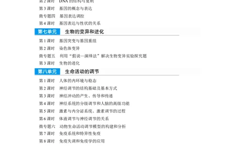 复习讲义目录_2024年新高考资料_1.2024一轮复习_2024年高考生物一轮复习讲义（新人教版）_学生版在此文件夹_大一轮复习讲义