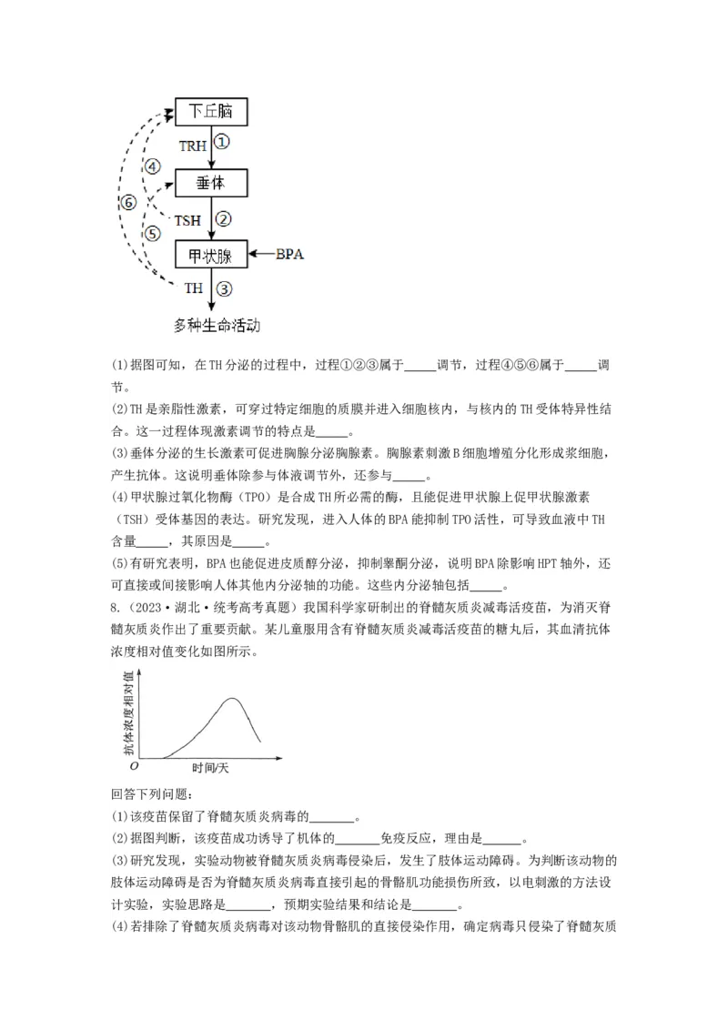 专题26免疫调节（串讲）（原卷版）_2024年新高考资料_1.2024一轮复习_备战2024年高考生物一轮复习串讲精练（新高考专用）