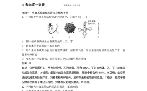 2022年高考生物一轮复习第1单元第1讲　走近细胞_新高考复习资料_2022年新高考复习资料_2022年一轮复习最新版_1.2022年高考生物一轮复习全国通用版