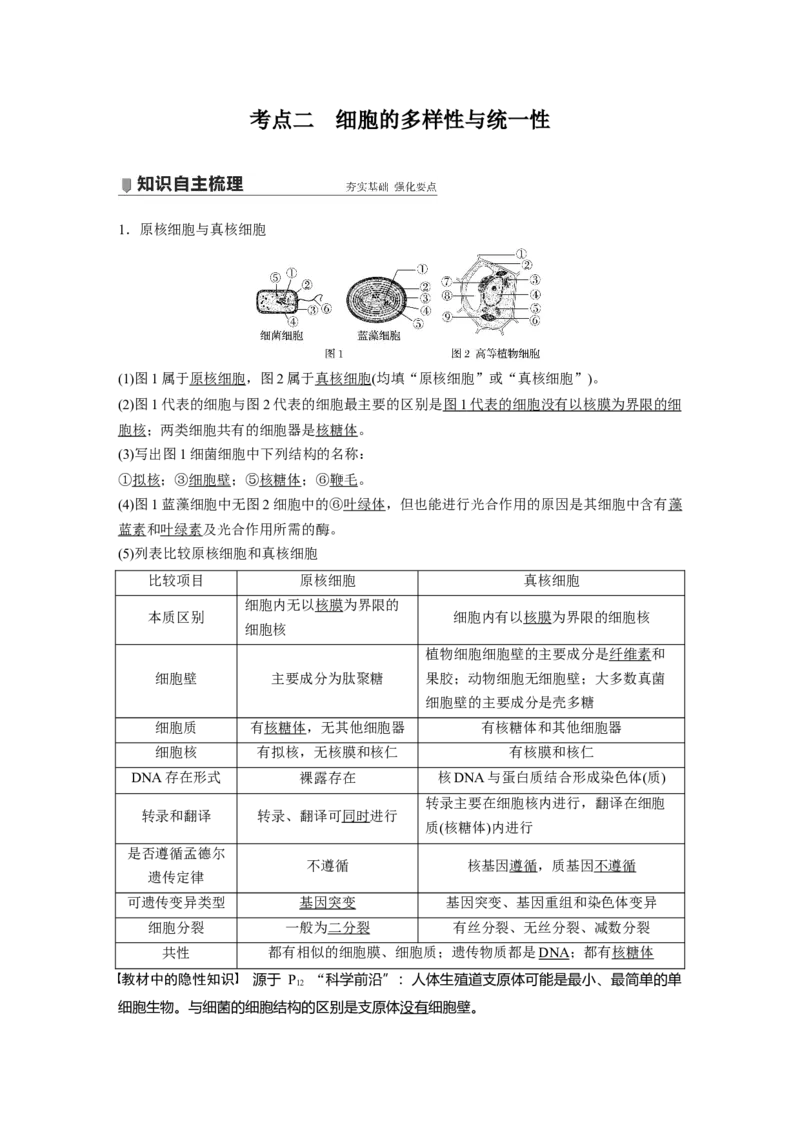 2022年高考生物一轮复习第1单元第1讲　走近细胞_新高考复习资料_2022年新高考复习资料_2022年一轮复习最新版_1.2022年高考生物一轮复习全国通用版