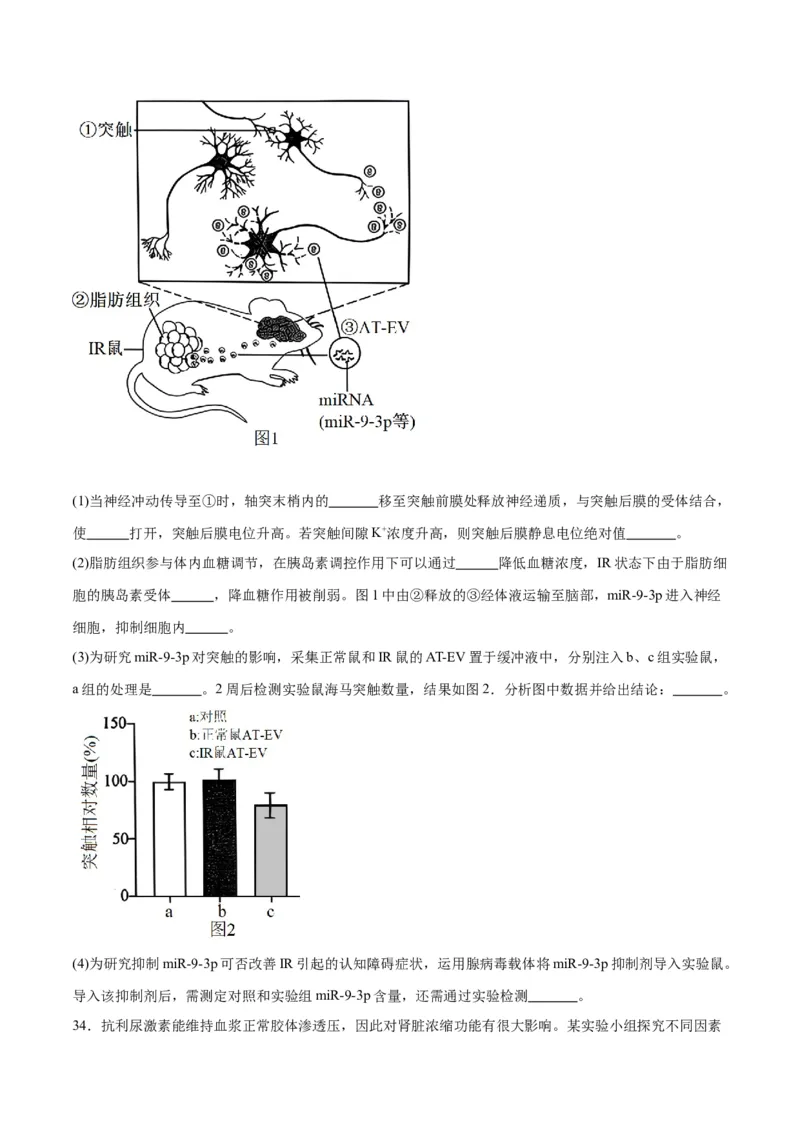 专题28体液调节与神经调节的关系（原卷版)_2024年新高考资料_3.2024专项复习_备战2024年高考生物一轮复习重难点专项突破