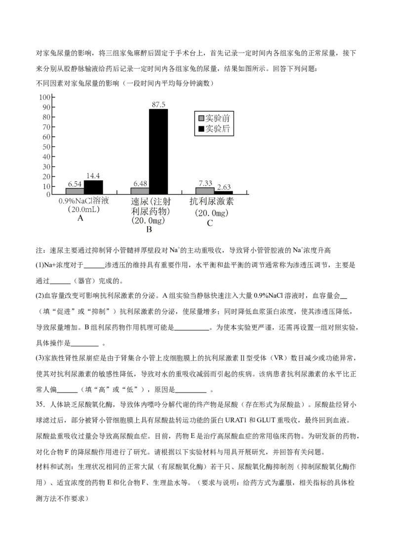 专题28体液调节与神经调节的关系（原卷版)_2024年新高考资料_3.2024专项复习_备战2024年高考生物一轮复习重难点专项突破