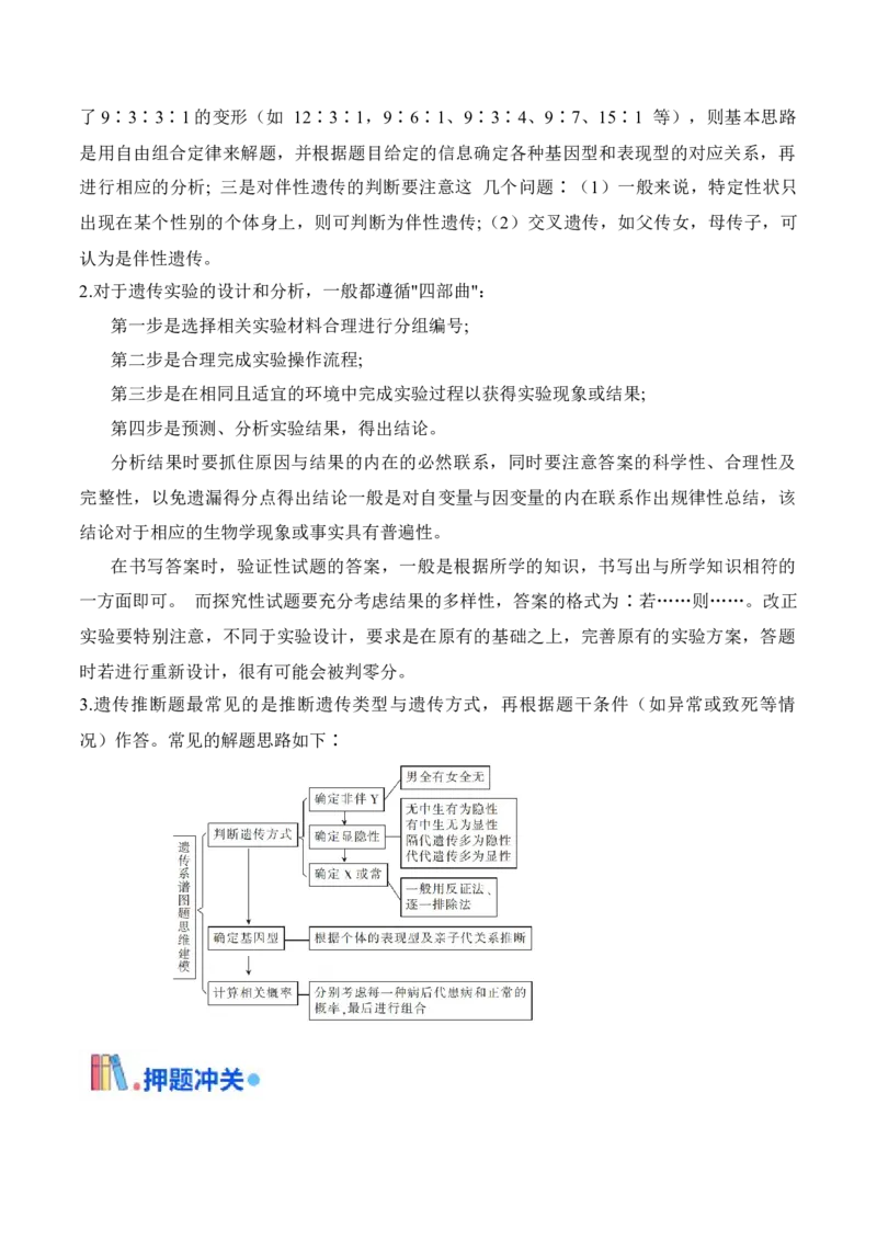 押广东卷第21题遗传规律的应用（原卷版）_2024年新高考资料_5.2024三轮冲刺_备战2024年高考生物临考题号押题（广东专用）323137816