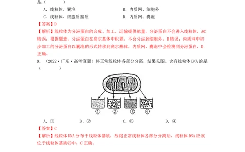 专题06细胞器（解析版）_2024年新高考资料_1.2024一轮复习_备战2024年高考生物一轮复习抢分特训（全国通用）_专题06细胞器-备战2024年高考生物一轮复习抢分特训（全国通用）