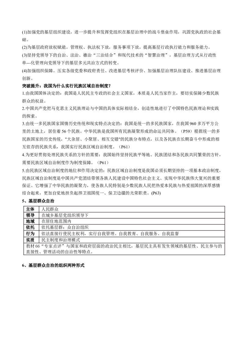 专题06人民当家作主（讲义）（原卷版）_新高考复习资料_2024年新高考资料_二轮复习资料_2024年高考政治二轮复习讲练测（新教材新高考）_配套讲义（原卷版+解析版）