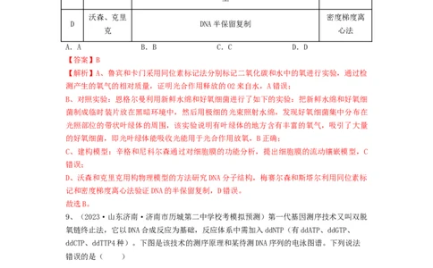 专题18DNA分子的结构、复制及基因的本质（精练）（解析版）_2024年新高考资料_1.2024一轮复习_备战2024年高考生物一轮复习串讲精练（新高考专用）