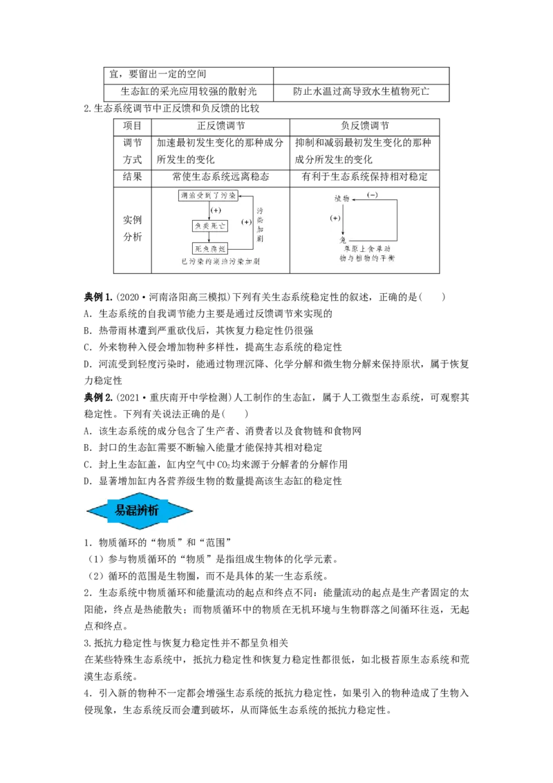 专题31生态系统的物质循环、信息传递及其稳定性（串讲）（原卷版）_2024年新高考资料_1.2024一轮复习_备战2024年高考生物一轮复习串讲精练（新高考专用）