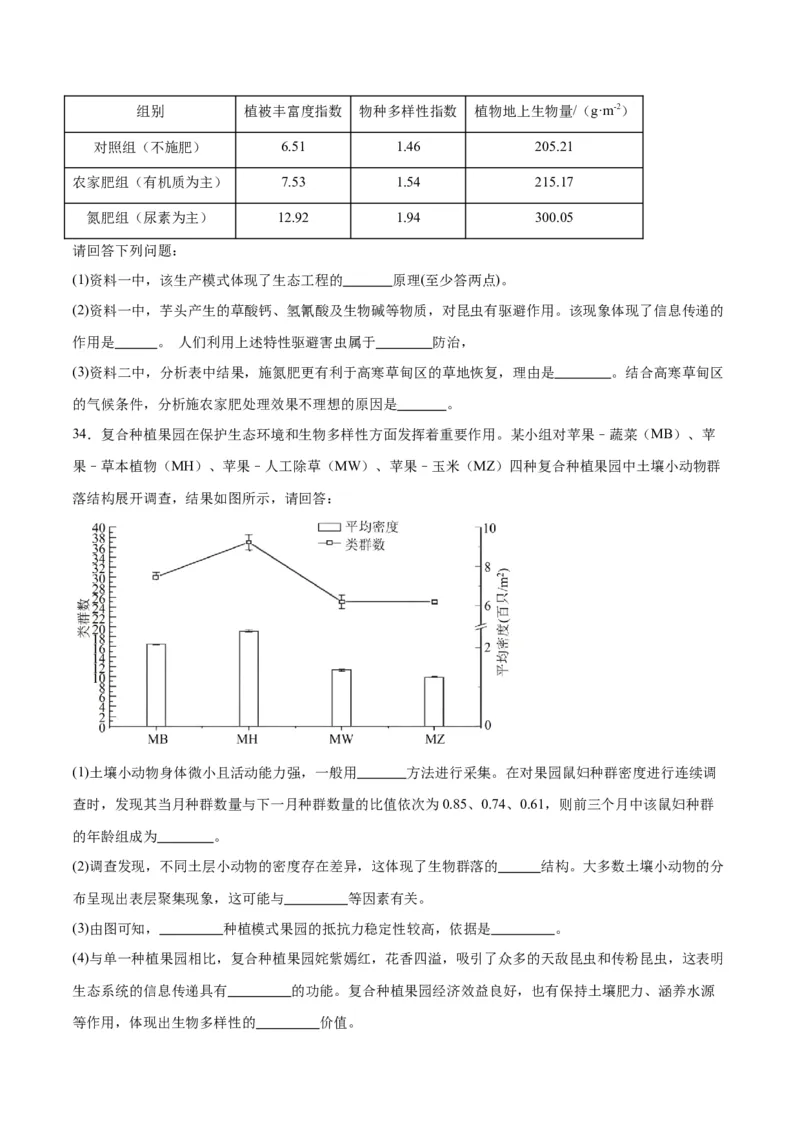 专题36生态系统的功能（原卷版）_2024年新高考资料_3.2024专项复习_备战2024年高考生物一轮复习重难点专项突破_专题36生态系统的功能-备战2024年高考生物一轮复习重难点专项突破