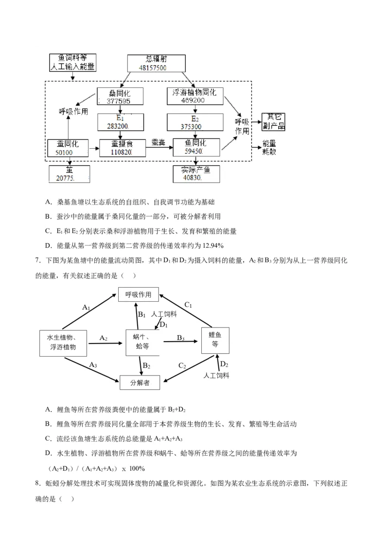 专题36生态系统的功能（原卷版）_2024年新高考资料_3.2024专项复习_备战2024年高考生物一轮复习重难点专项突破_专题36生态系统的功能-备战2024年高考生物一轮复习重难点专项突破
