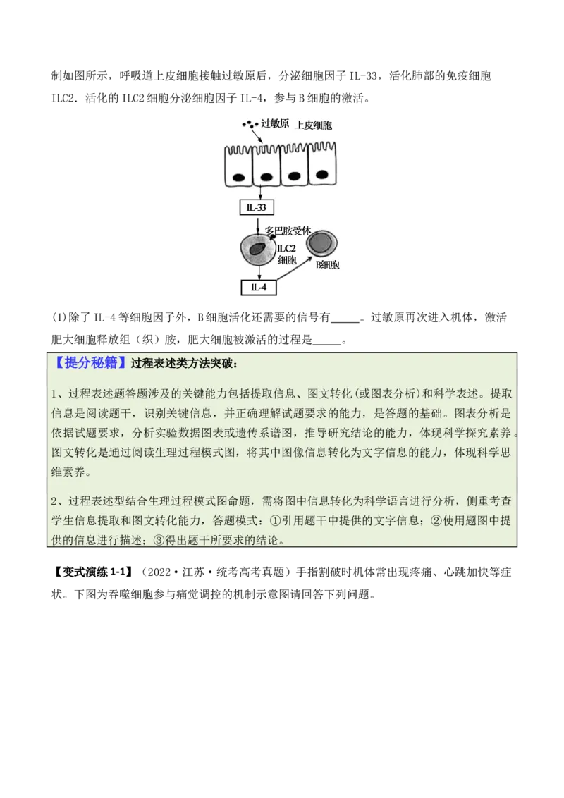 专题08生命活动调节（原卷版）_2024年新高考资料_2.2024二轮复习_2024年高考生物二轮热点题型归纳与变式演练（新高考通用）