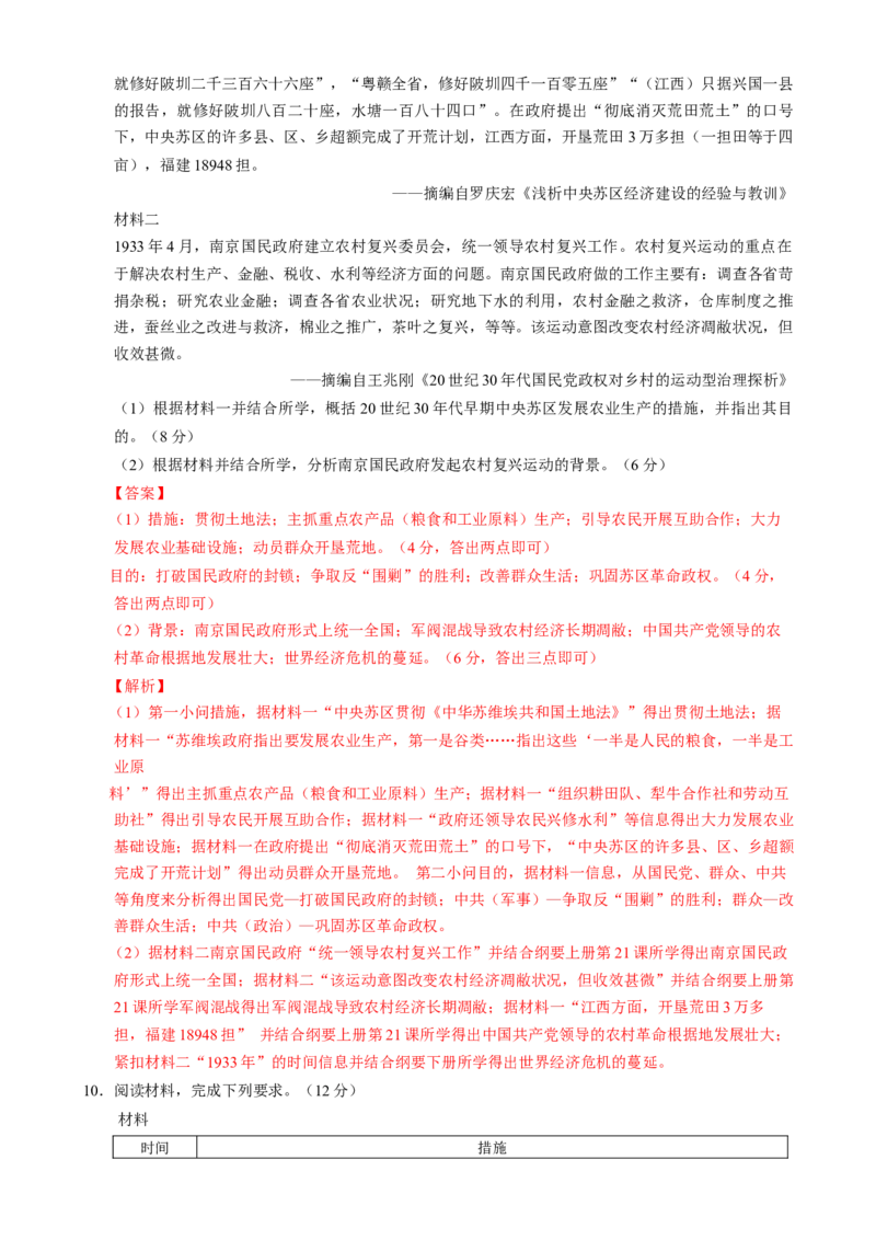 专题07冲击转型&mdash;中国近现代的经济转型与社会生活变迁（练习）（解析版）_2025年新高考资料_二轮复习_01高考语文等多个文件_上好课2025年高考历史二轮复习讲练测（新高考通用）