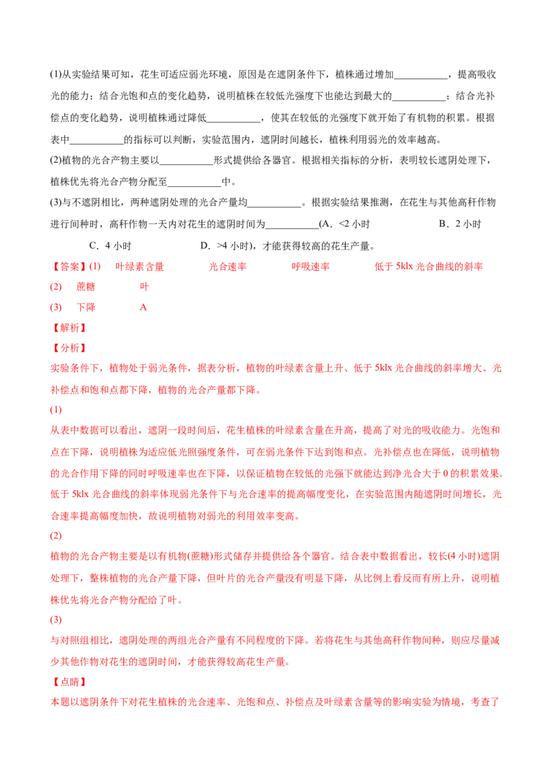 专题15实验与探究-2022年高考真题和模拟题生物分专题训练（教师版含解析）_2024年新高考资料_1.2024一轮复习_赠2022年高考生物真题与模拟题分类
