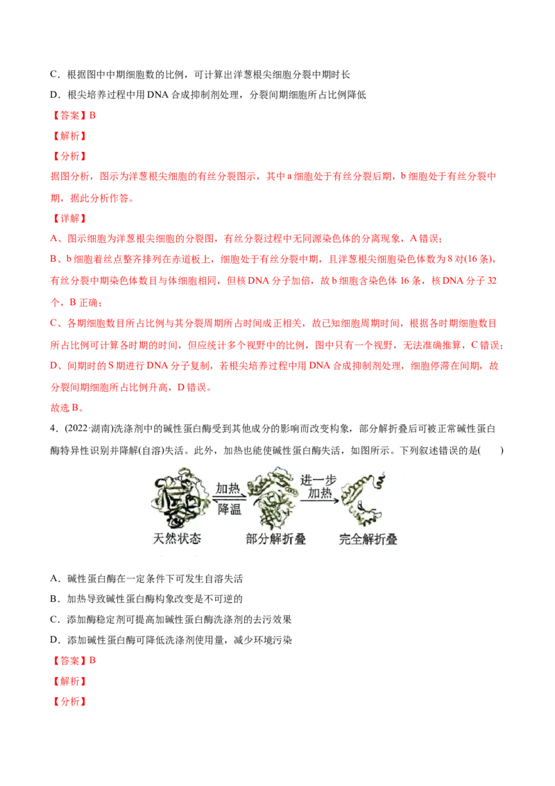 专题15实验与探究-2022年高考真题和模拟题生物分专题训练（教师版含解析）_2024年新高考资料_1.2024一轮复习_赠2022年高考生物真题与模拟题分类