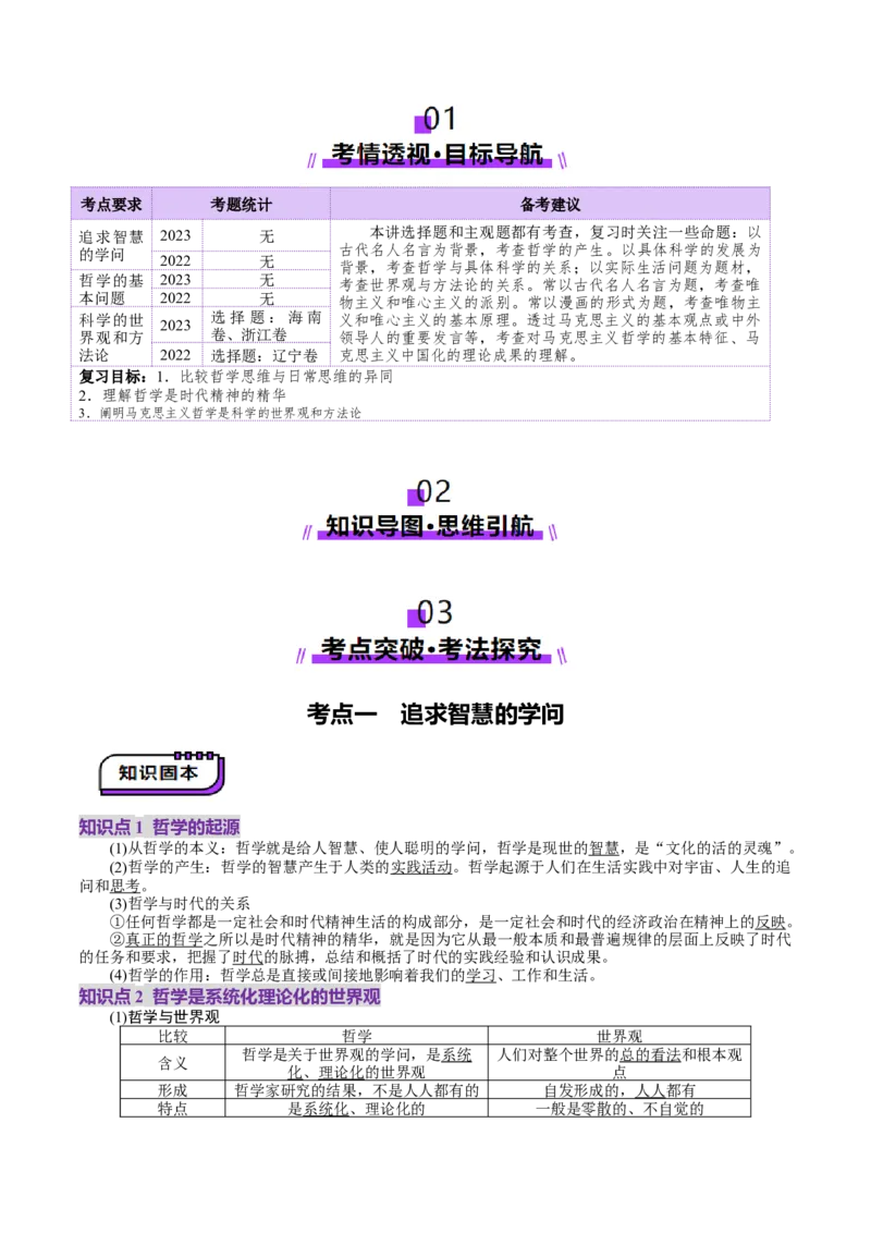 第18讲时代精神的精华（讲义）（原卷版）_新高考复习资料_2025年新高考资料_2025年高考政治一轮复习讲练测（新教材新高考）