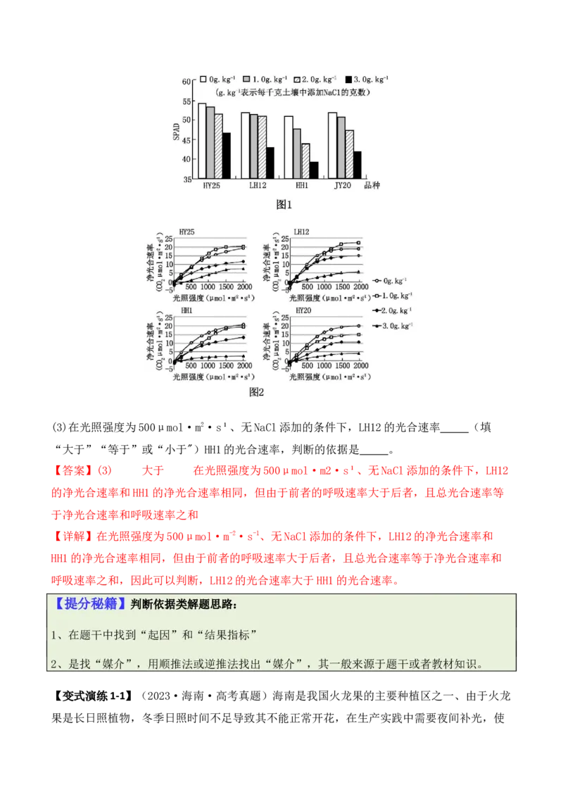 专题06细胞代谢（解析版）_2024年新高考资料_2.2024二轮复习_2024年高考生物二轮热点题型归纳与变式演练（新高考通用）
