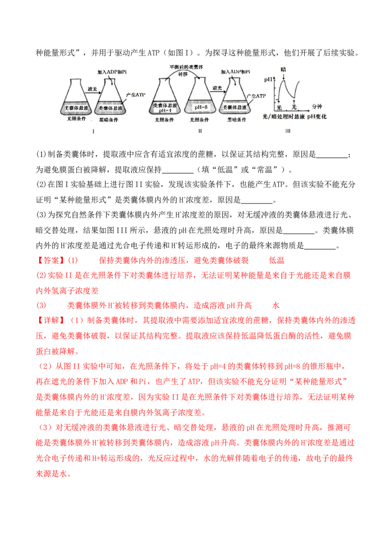 专题06细胞代谢（解析版）_2024年新高考资料_2.2024二轮复习_2024年高考生物二轮热点题型归纳与变式演练（新高考通用）