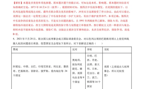高考热点08从巴以冲突看国家安全与民族关系（练习）（解析版）_2024年新高考资料_2.2024二轮复习_2024年高考历史二轮复习讲练测（新教材新高考）