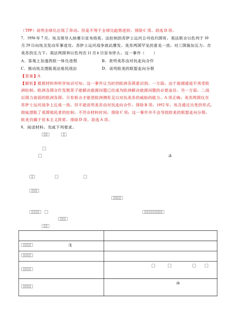 高考热点08从巴以冲突看国家安全与民族关系（练习）（解析版）_2024年新高考资料_2.2024二轮复习_2024年高考历史二轮复习讲练测（新教材新高考）