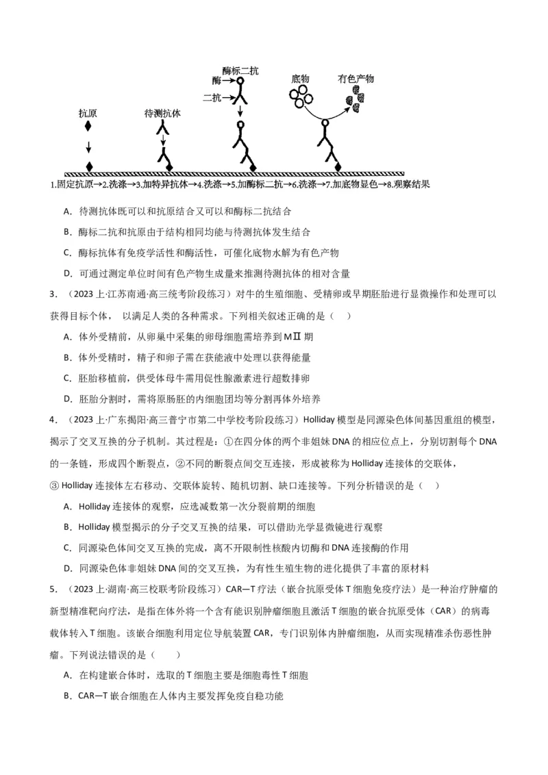 专题12细胞工程与基因工程（原卷版）_2024年新高考资料_3.2024专项复习_2024年高考生物热点&middot;重点&middot;难点专练（新高考专用）